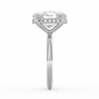 Sienna | 4ct Oval Cut Hidden Halo Engagement Ring