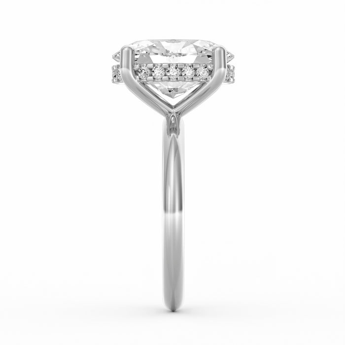Sienna | 4ct Oval Cut Hidden Halo Engagement Ring