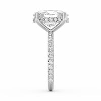 Avery | 4ct Oval Cut Pavé Band Engagement Ring