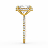 Avery | 4ct Oval Cut Pavé Band Engagement Ring