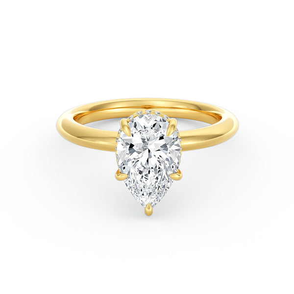 Sienna | 2ct Pear Cut Hidden Halo Engagement Ring