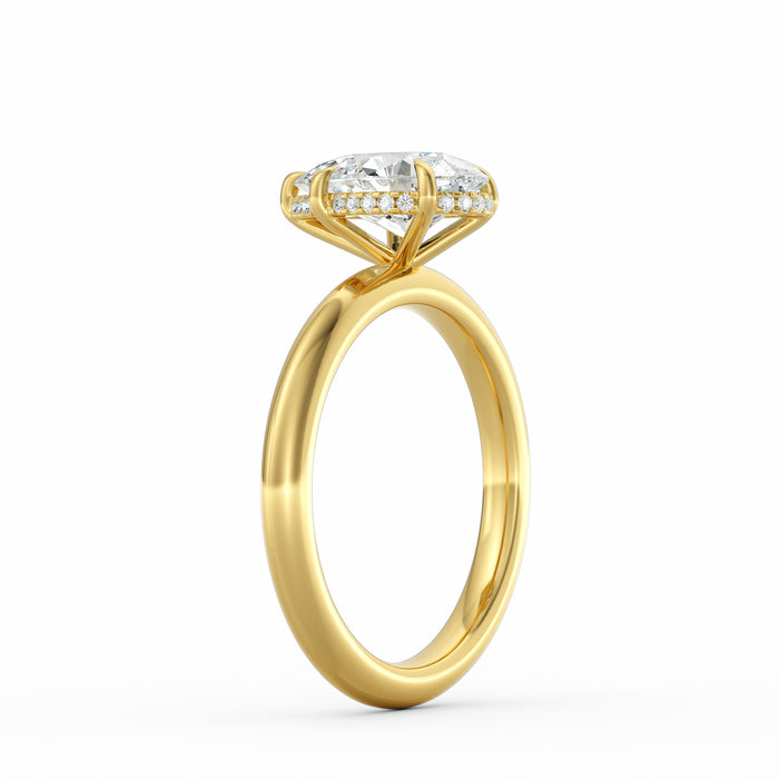 Sienna | 2ct Pear Cut Hidden Halo Engagement Ring