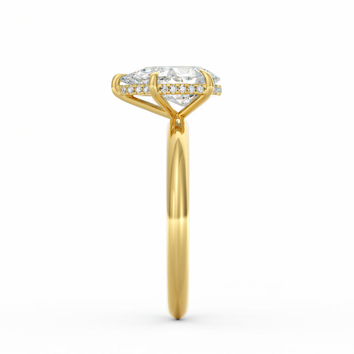 Sienna | 2ct Pear Cut Hidden Halo Engagement Ring