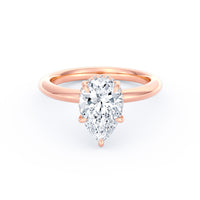 Sienna | 2ct Pear Cut Hidden Halo Engagement Ring