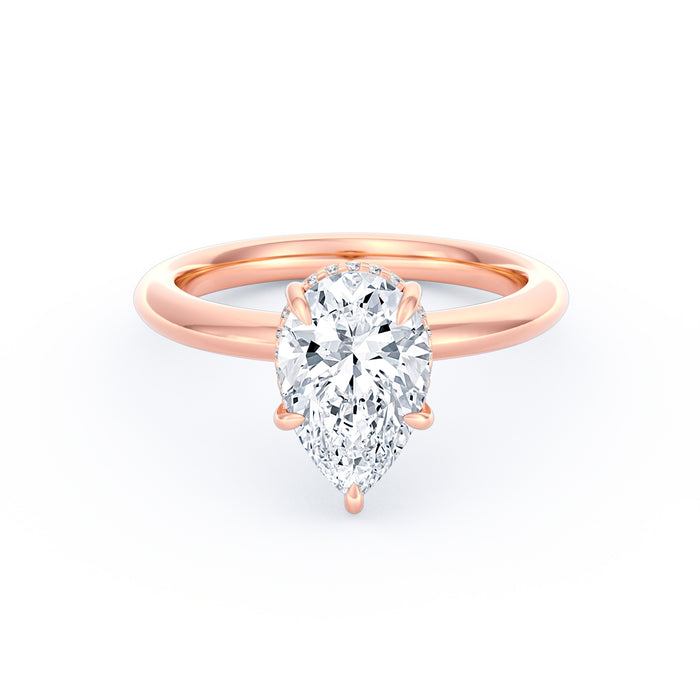 Sienna | 2ct Pear Cut Hidden Halo Engagement Ring alternate