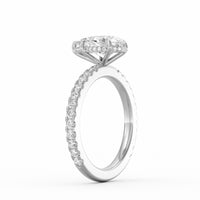 Avery | 2ct Pear Cut Pavé Band Engagement Ring