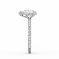 Avery | 2ct Pear Cut Pavé Band Engagement Ring