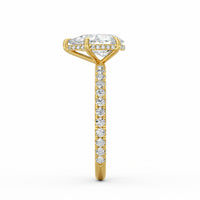 Avery | 2ct Pear Cut Pavé Band Engagement Ring