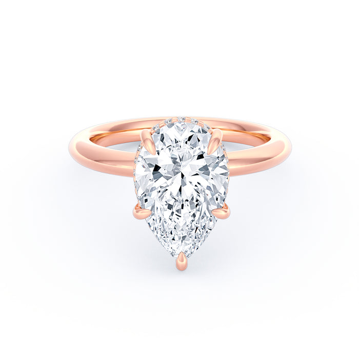 Sienna | 3ct Pear Cut Hidden Halo Engagement Ring alternate