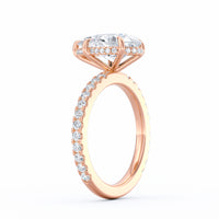 Avery | 3ct Pear Cut Pavé Band Engagement Ring