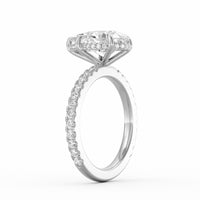 Avery | 3ct Pear Cut Pavé Band Engagement Ring