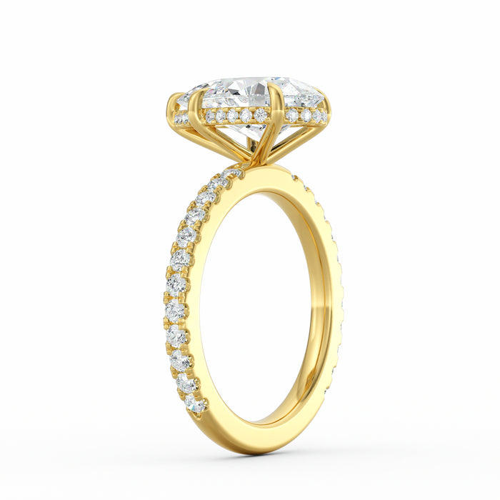 Avery | 3ct Pear Cut Pavé Band Engagement Ring