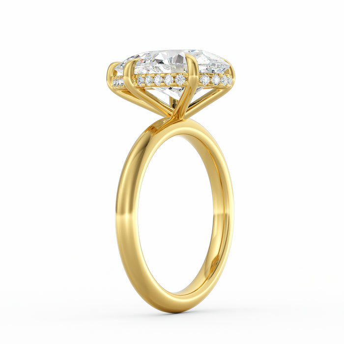 Sienna | 4ct Pear Cut Hidden Halo Engagement Ring