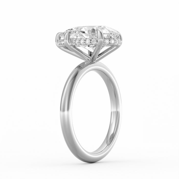 Sienna | 4ct Pear Cut Hidden Halo Engagement Ring