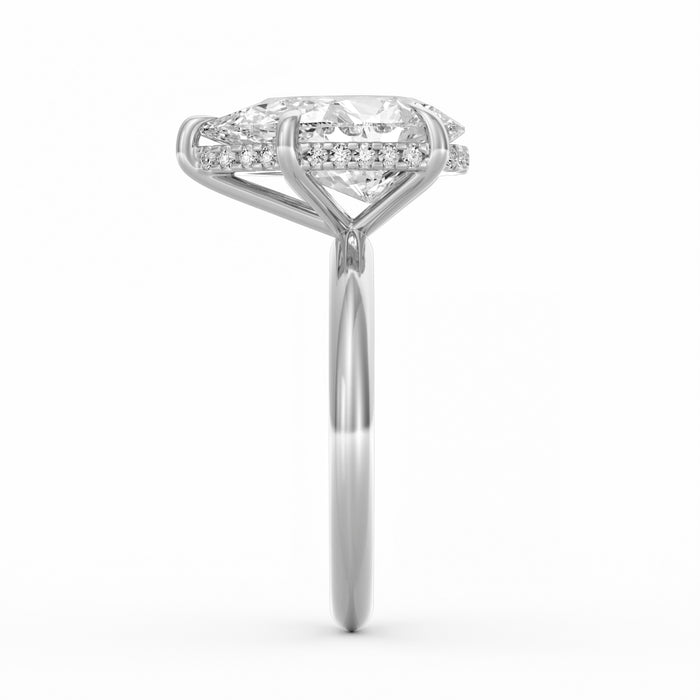 Sienna | 4ct Pear Cut Hidden Halo Engagement Ring