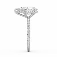 Avery | 4ct Pear Cut Pavé Band Engagement Ring