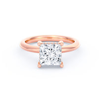Sienna | 2ct Princess Cut Hidden Halo Engagement Ring