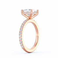 Avery | 2ct Princess Cut Pavé Band Engagement Ring