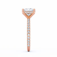Avery | 2ct Princess Cut Pavé Band Engagement Ring