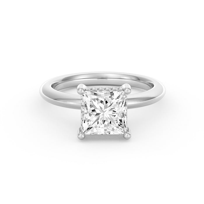 Sienna | 2ct Princess Cut Hidden Halo Engagement Ring