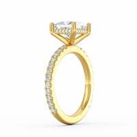 Avery | 2ct Princess Cut Pavé Band Engagement Ring