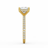 Avery | 2ct Princess Cut Pavé Band Engagement Ring
