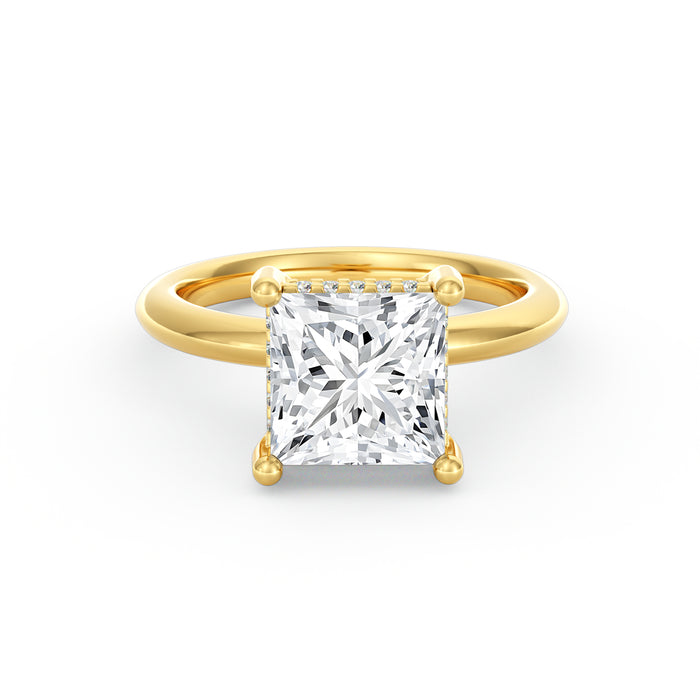 Sienna | 3ct Princess Cut Hidden Halo Engagement Ring