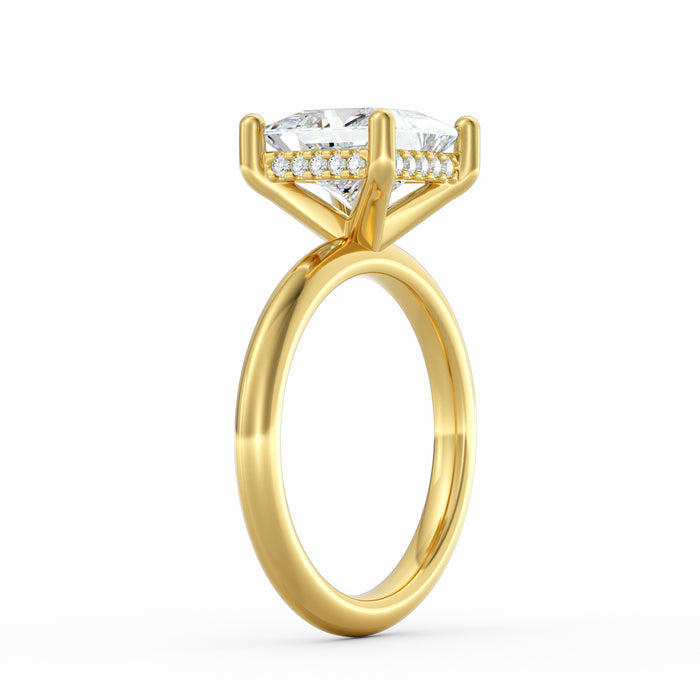 Sienna | 3ct Princess Cut Hidden Halo Engagement Ring