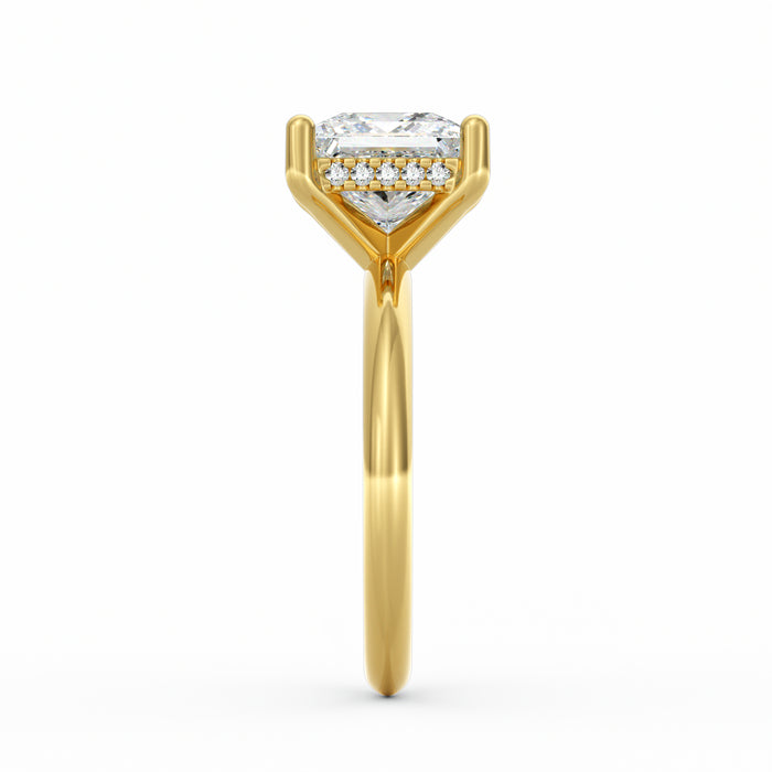 Sienna | 3ct Princess Cut Hidden Halo Engagement Ring