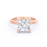 Sienna | 3ct Princess Cut Hidden Halo Engagement Ring