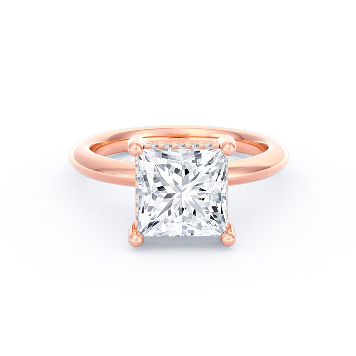 Sienna | 3ct Princess Cut Hidden Halo Engagement Ring