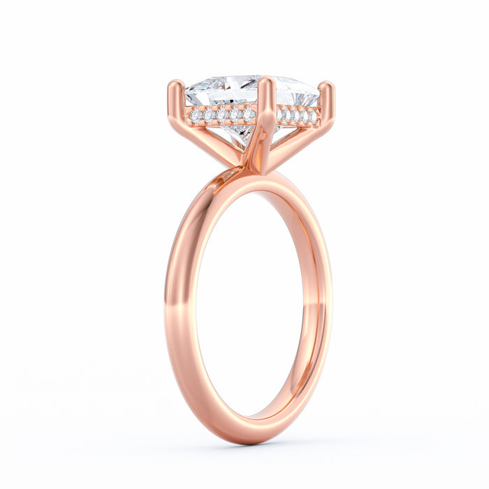 Sienna | 3ct Princess Cut Hidden Halo Engagement Ring