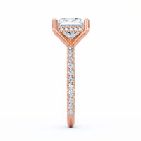 Avery | 3ct Princess Cut Pavé Band Engagement Ring