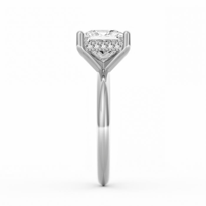 Sienna | 3ct Princess Cut Hidden Halo Engagement Ring