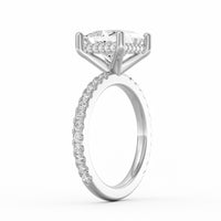 Avery | 3ct Princess Cut Pavé Band Engagement Ring
