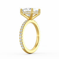 Avery | 3ct Princess Cut Pavé Band Engagement Ring