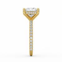 Avery | 3ct Princess Cut Pavé Band Engagement Ring