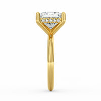 Sienna | 4ct Princess Cut Hidden Halo Engagement Ring