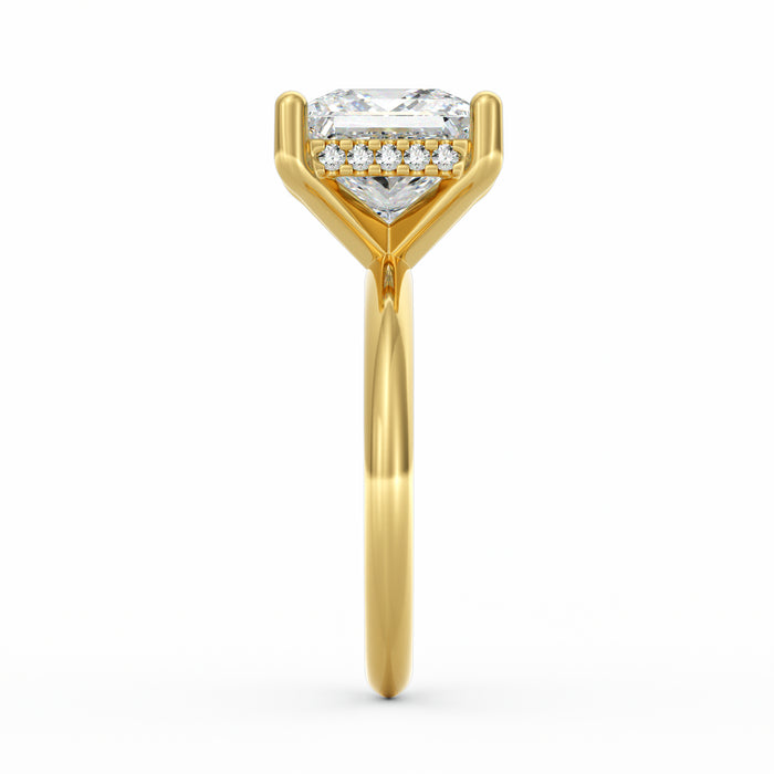 Sienna | 4ct Princess Cut Hidden Halo Engagement Ring