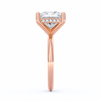 Sienna | 4ct Princess Cut Hidden Halo Engagement Ring