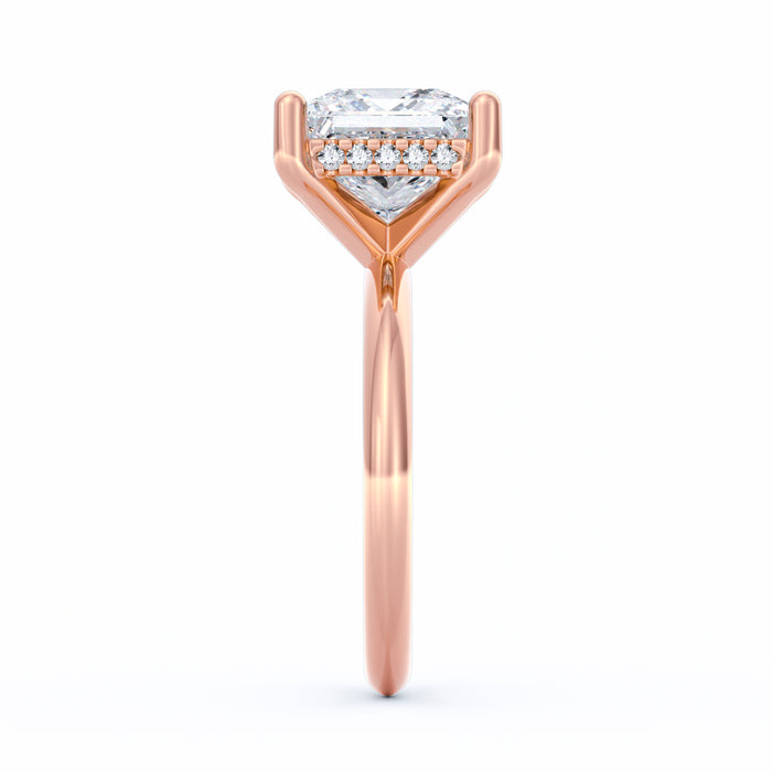 Sienna | 4ct Princess Cut Hidden Halo Engagement Ring