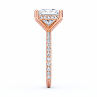 Avery | 4ct Princess Cut Pavé Band Engagement Ring