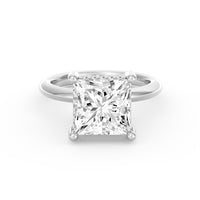 Sienna | 4ct Princess Cut Hidden Halo Engagement Ring