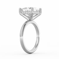 Sienna | 4ct Princess Cut Hidden Halo Engagement Ring