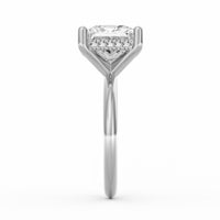 Sienna | 4ct Princess Cut Hidden Halo Engagement Ring