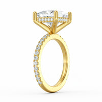 Avery | 4ct Princess Cut Pavé Band Engagement Ring