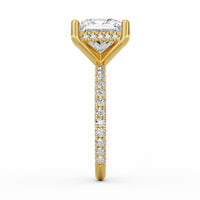 Avery | 4ct Princess Cut Pavé Band Engagement Ring