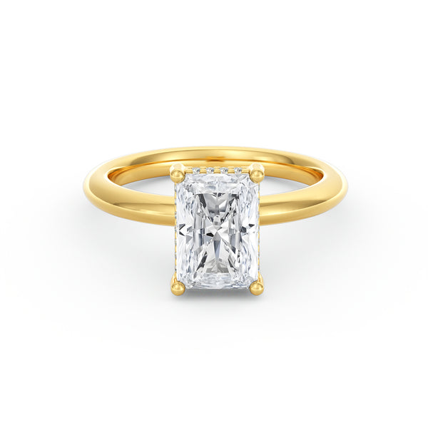 Sienna | 2ct Radiant Cut Hidden Halo Engagement Ring