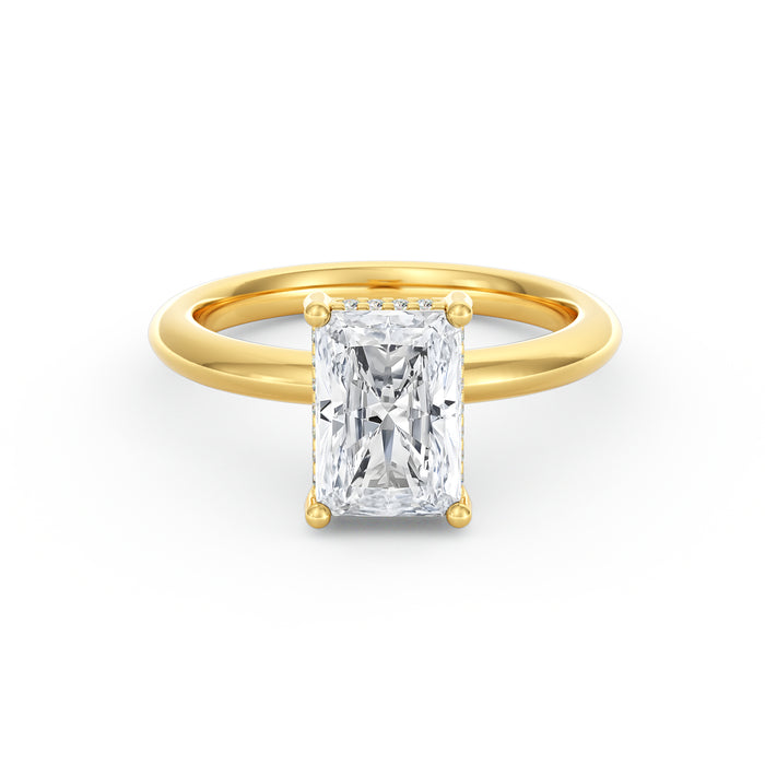 Sienna | 2ct Radiant Cut Hidden Halo Engagement Ring