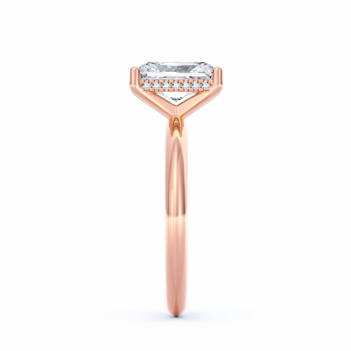 Sienna | 2ct Radiant Cut Hidden Halo Engagement Ring